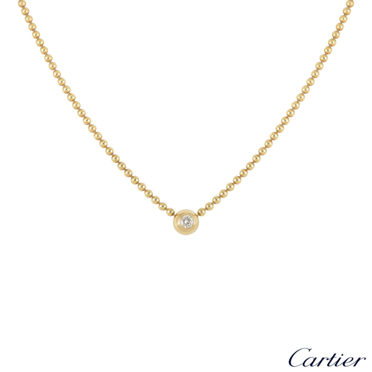 cartier gold diamond necklace